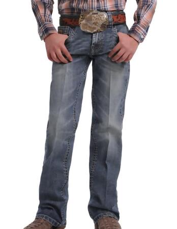 Cinch Western Jeans Boys Slim Fit Hand Sanding Chevrons MB16781002 