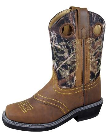 Smoky Mountain Western Boots Boys Pawnee Leather Crepe Brown 3350 