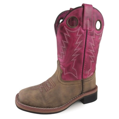 Smoky Mountain Western Boots Girls Tracie Leather Brown Pink 3920 