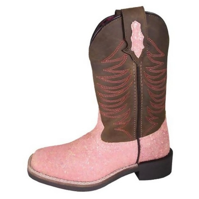 Smoky Mountain Western Boots Girls Ariel Leather Glitter Pink 3076 