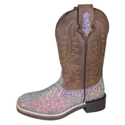 Smoky Mountain Western Boots Girls Ariel Leather Glitter Pastel 3077 