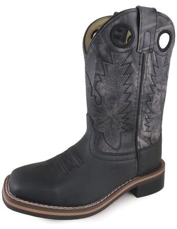 Smoky Mountain Western Boots Boys Duke Square Toe Black 3912 