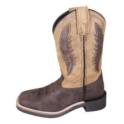 Smoky Mountain Western Boots Boys Ranger Leather Square Toe Brown 3090 