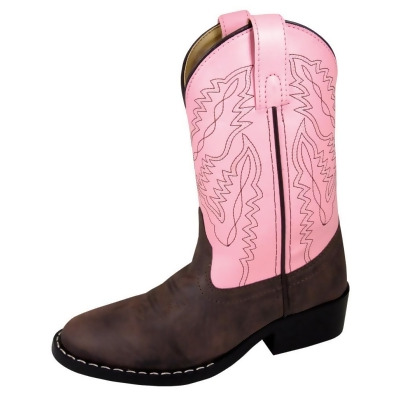 Smoky Mountain Western Boots Girls Monterey Leather Brown Pink 1574 