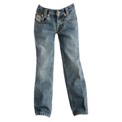 Cinch Western Denim Jeans Boys Slim Straight White Label MB12881001 