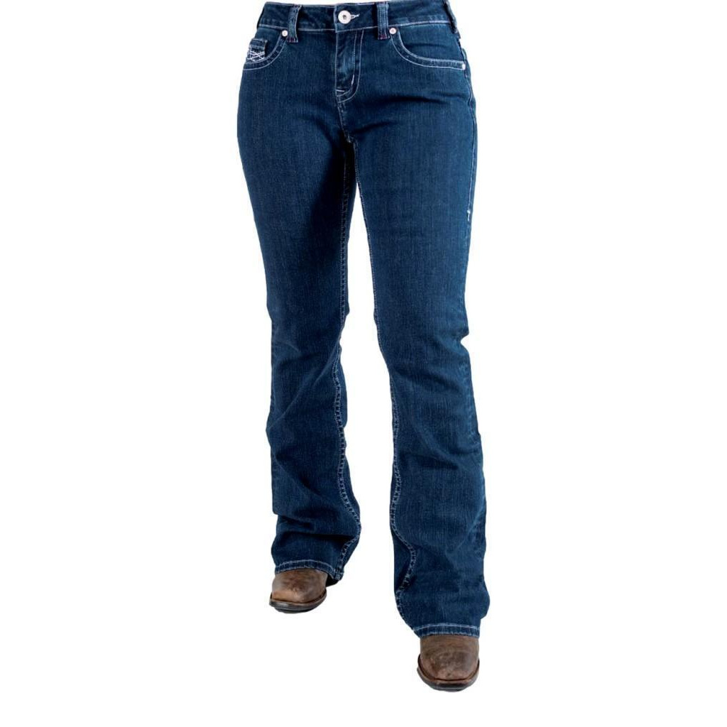 Cowgirl Tuff Western Jeans Womens Freedom Bootcut Med JFRDOM