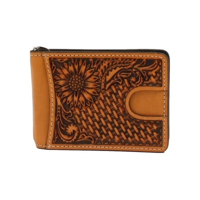 Nocona Western Wallet Mens Bifold Sunflower Money Clip Tan N500013008 