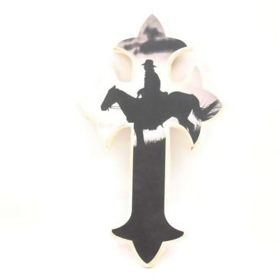 Western Moments Wall Cross Cowboy Silhouette Home Decor Black 94464 