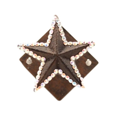 Western Moments Wall Decor Iron Star Hanger 2 Pc Crystals Brown 94005 