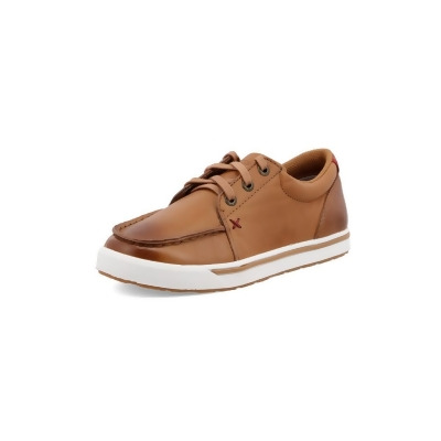 Twisted X Casual Shoes Boys Leather Lace Up Kicks Tan YCA0012 