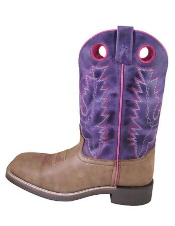 Smoky Mountain Western Boots Womens Tracie Leather Brown Purple 6220 