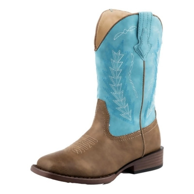 Roper Western Boots Girls Square Toe Blue 09-018-1900-2924 BU 