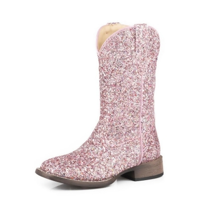 Roper Western Boots Girls Glamour Square Pink 09-119-1903-2814 PI 