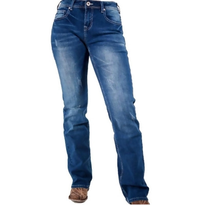 Cowgirl Tuff Western Jeans Womens Right On II Bootcut Med JRITII 