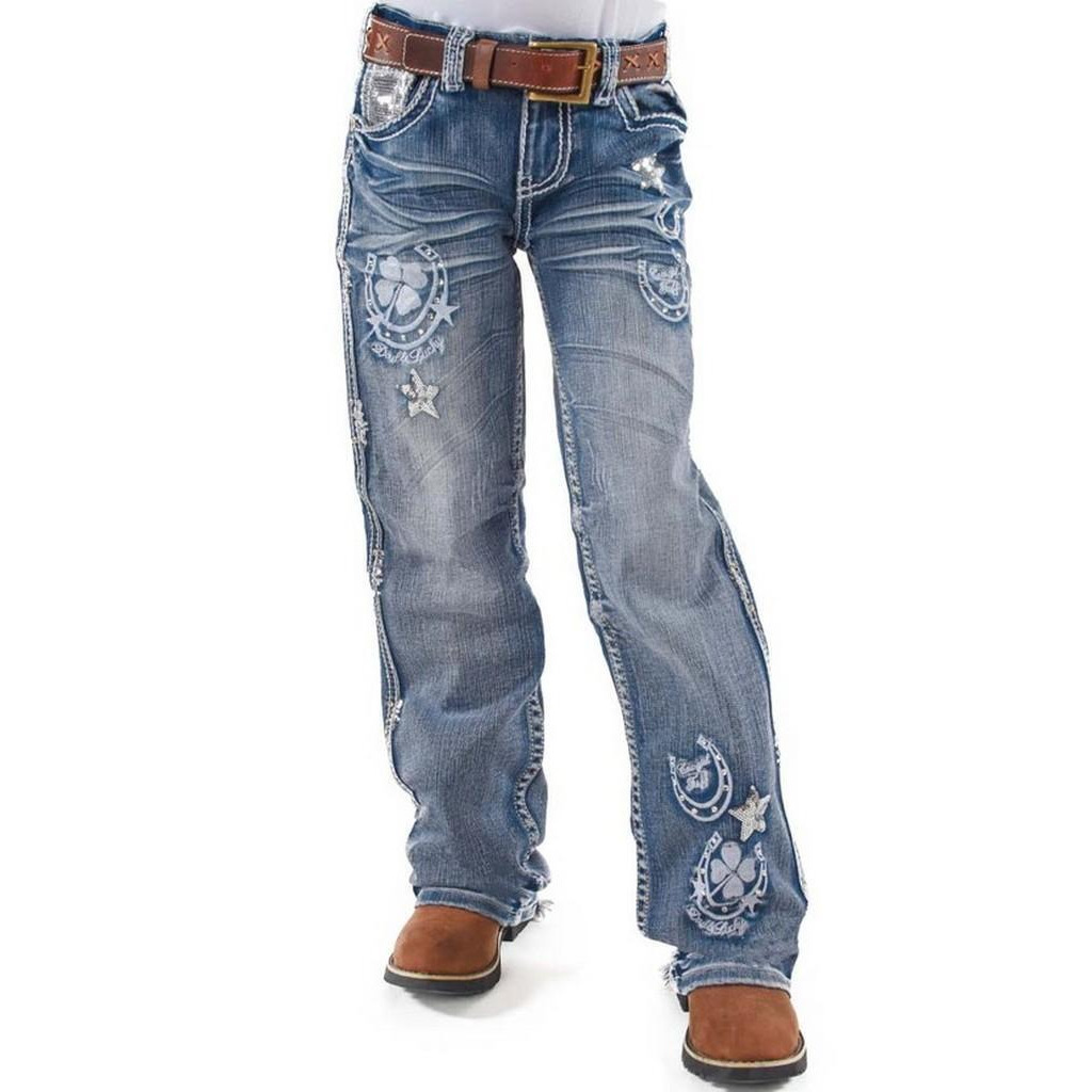 Cowgirl Tuff Western Jeans Girls Double Lucky Unbelievable Med GJDLUB