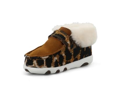 Twisted X Casual Shoes Girls Leather Fabric Tan Cheetah ICA0025 