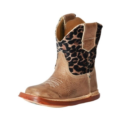 Roper Western Boots Girl Cowbabies Cheetah Brown 09-016-7912-8260 BR 
