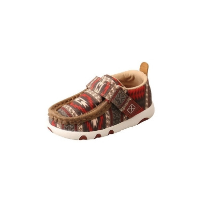 Hooey Casual Shoes Boys Leather Pull Tab Lined Red Aztec IHYC001 