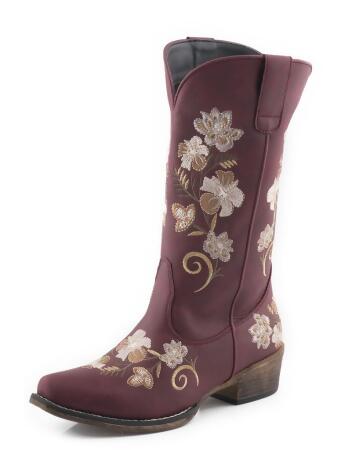 Roper Western Boots Womens Vintage Floral Snip Toe 09-021-1566-3027 RE 