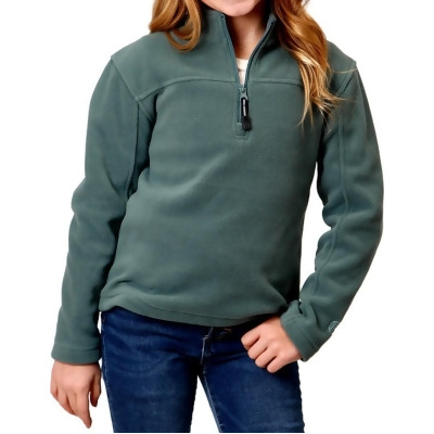 Roper Western Sweatshirt Girls Misty M Green 03-298-0692-6159 GR 
