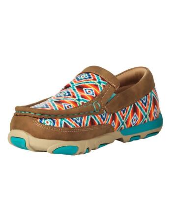 Twister Casual Shoes Girl Brynlee Moccasin Aztec Print Brown 446008402