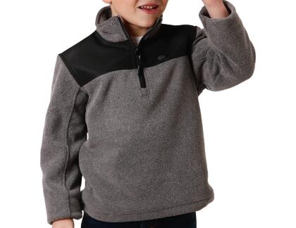 Roper Western Jacket Boys Micro Fleece Gray 03-397-0692-6151 GY