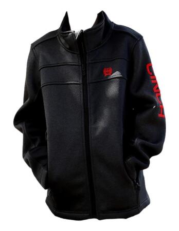 Cinch Western Jacket Boys Bonded Zipper Logo Charcoal MWJ5080001 