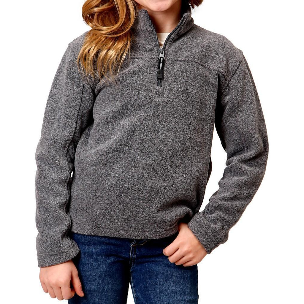 Roper Western Sweatshirt Girls Micro Fleece Gray 03-298-0692-6157 GY