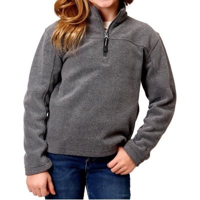 Roper Western Sweatshirt Girls Micro Fleece Gray 03-298-0692-6157 GY 