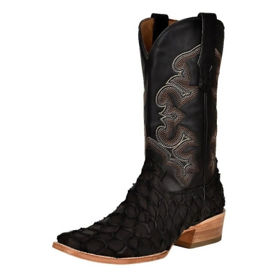 Corral Western Boots Mens Pirarucu Fish Embroidery Black A4339 