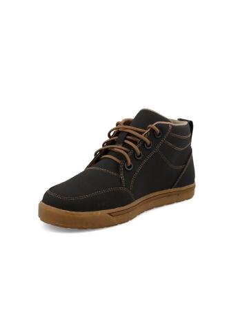 Twisted X Casual Shoes Kids Kicks Leather Lace Charcoal YCA0014 
