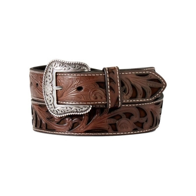 Ariat Western Belt Womens Floral Embossed Leather Brown A1565002 
