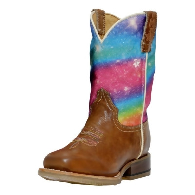 Tin Haul Western Boots Girls Rainbow Sparkle Brown 14-119-0077-0886 BR 