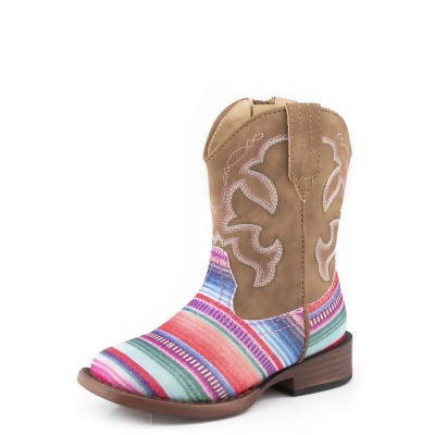 Roper Western Boots Girls Glitter Serape Pink 09-017-1901-3115 PI 