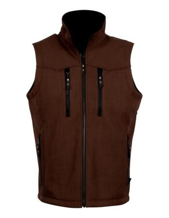 StS Ranchwear Western Vest Mens Slack Leather Zip Brown STS3130V