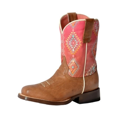Roper Western Boots Girls Dakota Aztec Tan 09-018-9991-0141 TA 