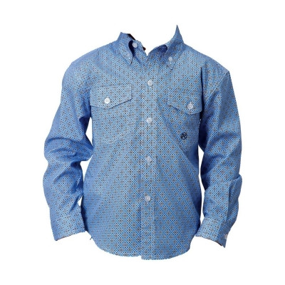 Roper Western Shirt Boys Long Sleeve Blue 03-030-0325-4019 BU 