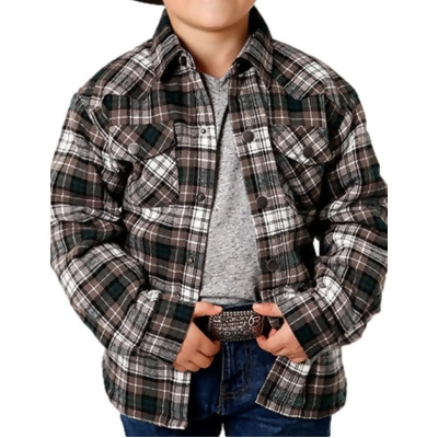 Roper Western Jacket Boys Flannel Shirt Jac Tan 03-397-0119-3694 TA 