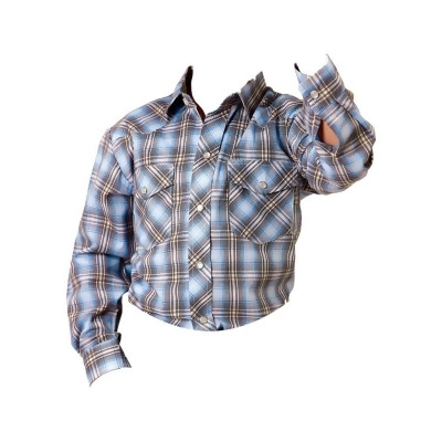 Roper Western Shirt Boys Long Sleeve Blue 01-030-0101-0586 BU 