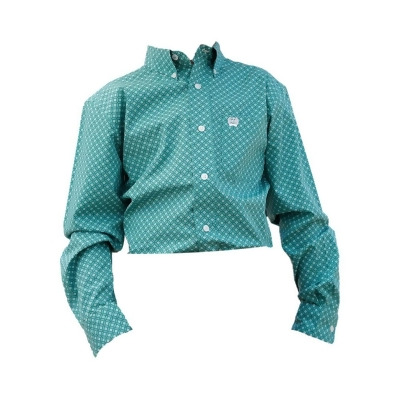 Cinch Western Shirt Boys L/S Button Front Geometric Print MTW7060316 