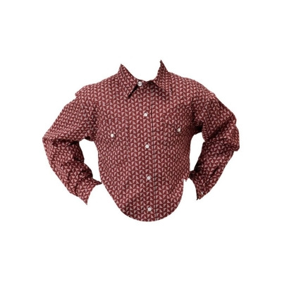 Roper Western Shirt Boys L/S Allover Snap Red 03-030-0064-0464 RE 