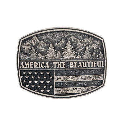 Montana Silversmiths Belt Buckle America The Beautiful Silver A970S 