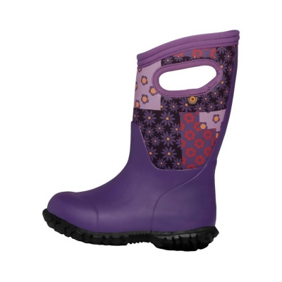 Bogs Outdoor Boots Girls Prints York Patchwork Purple Multi 73083 