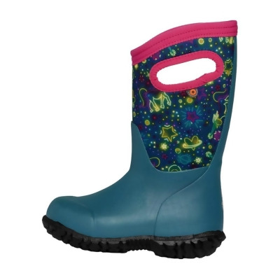 Bogs Outdoor Boots Girls York Neon Unicorn Waterproof Pull On 73086 
