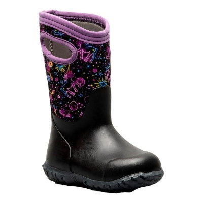 Bogs Outdoor Boots Girls Neon Unicorn York Black Multi 73086W 