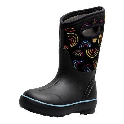 Bogs Outdoor Boots Girls Wild Rainbow Classic II Black Multi 73077W 