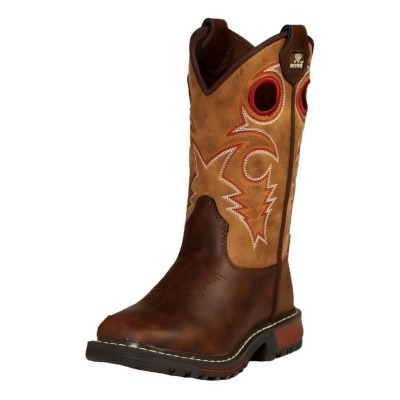 Twister Western Boots Boys Flynn Square Toe Stitching Brown 446003402 