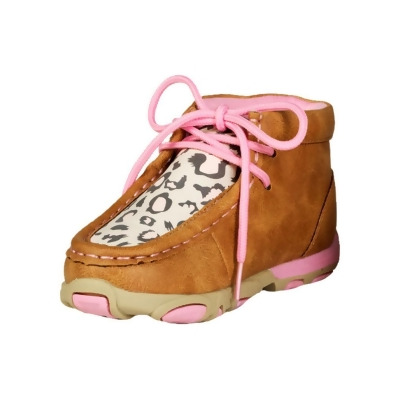 Twister Western Shoes Girls Rosa Leopard Print Lace Tan 446004008 