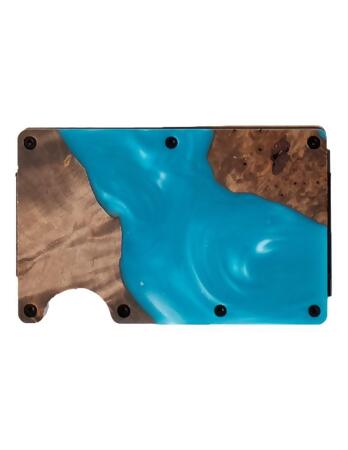 3D Western Wallet Mens Smart RFID Blocking Resin Blue D250009927 