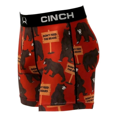 Cinch Western Underwear Mens Boxer Briefs Bears Logo MXY6002028 